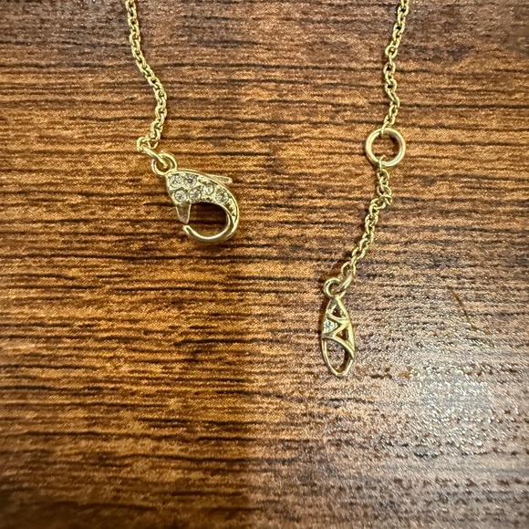 14 K Gold Plated &. Crystal Cross Bracelet - Picture 6 of 7